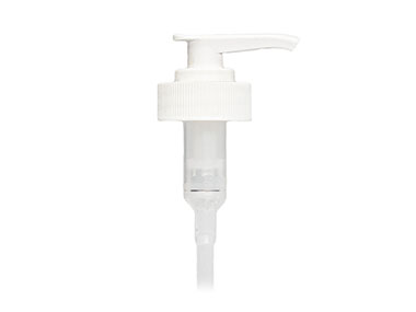28/400 Finish, White, Pumps, Lotion, Fine Ribbed, Lock Down, 6 1/2" DT