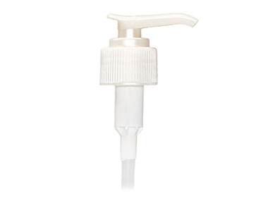 24/410 Finish, Pearl White, Pumps, Lotion, Fine Ribbed, Lock Down, 2cc, 5 11/32" DT