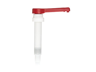 38/400 Finish, White/Red, Pumps, Fine Ribbed, Lock Down, 9 3/16" Dt