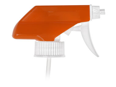 28/400 Finish, Orange/White, Sprayers, Trigger, Foam/On/Off, 9" DT