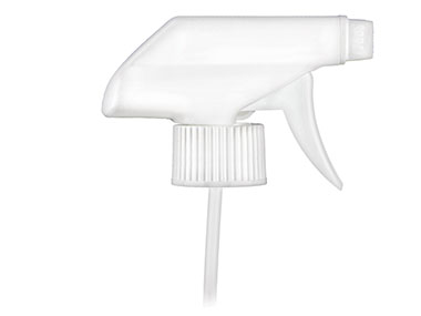 28/410 Finish, White, Sprayers, Trigger, Spray/Stream/Off, 10" DT
