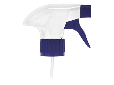 28mm Ratchet Finish, White/Blue, Sprayers, Trigger, Spray/Stream/Off, 9 5/8" DT