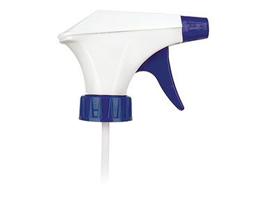 28/400 Finish, White/Blue, Sprayers, Trigger, Adjustable Nozzle, 9 3/8" DT