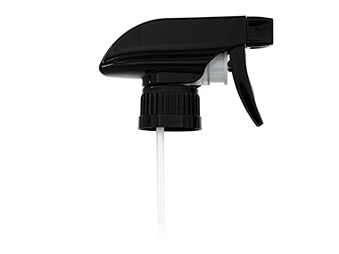 28mm Ratchet Finish, Black, Sprayers, Trigger, Express, Spray/Stream/Off, 1.1cc, 9 1/2" DT