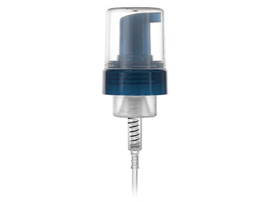 43mm Finish, Blue, Pumps, Foamer, Clear Hood, 5 1/8" DT