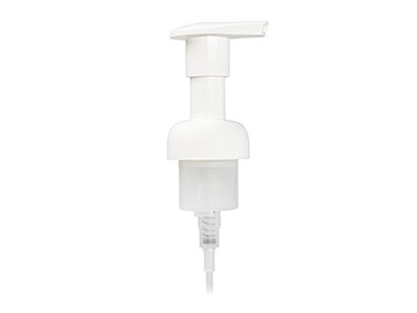 40mm Finish, White, Pumps, Foamer, Lock Up, 4 5/16" DT