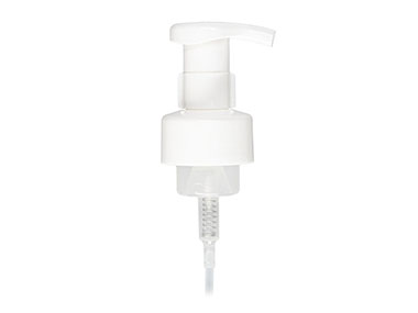 43mm Finish, White, Pumps, Foamer, Ship Clip, 6" DT