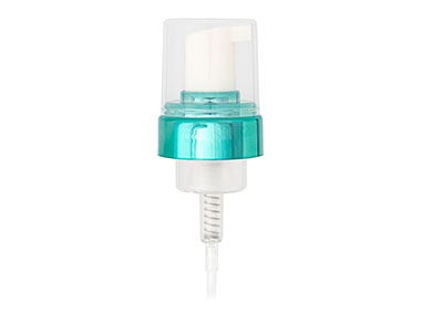 43mm Finish, Aqua, Pumps, Foamer, Clear Hood, 5 7/8" Dt