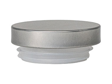 Silver, Candle Glass Lids, Metal, Round, Push-On Finish