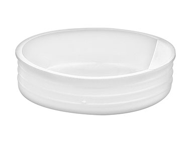 53mm Finish, White, Plugs, HDPE, Round, Friction Fit