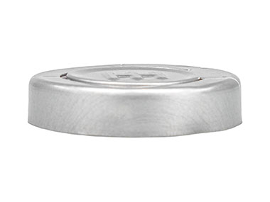 28mm Finish, Silver, Seals, Aluminum, Round, Crimp, Pull Tab, Foam Lnr