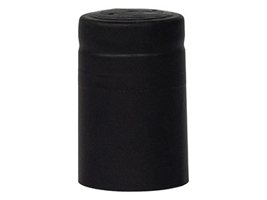Black, Seals, Heat Shrink Capsule, 1 1/4" Dia X 1 7/8" T, Pull Tab