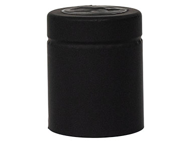 Black, Seals, Heat Shrink Capsule, 1 1/2" D X 1 11/16" T, Pull Tab