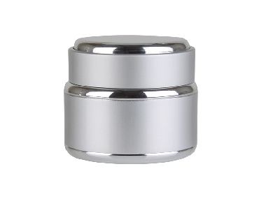 30 mL, 47mm Finish, Br Alum/Silver, Sets, Jars/Caps, Glass, Round, Metal Shell
