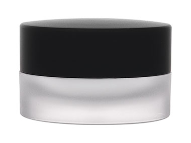 15 mL, 45mm Finish, Frosted/Matte Black, Sets, Jars/Caps, Acrylic, Round, White Inner Bowl