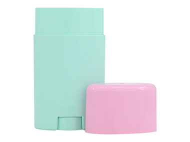 Teal/ Pink, Sets, Bottles/Overcaps, PP, Deodorant Style Oval