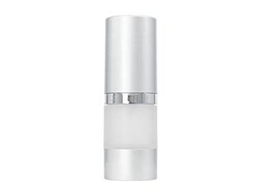 15 mL, 20mm Finish, Frosted/Silver/Br Alum, Sets, Bottles/Pumps/Overcaps, AS, Airless Cylinder Round