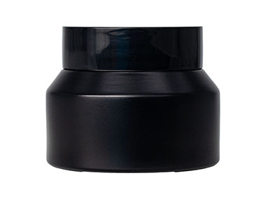 50 mL, 45/400 Finish, Matte Black, Set, Jars/Caps/Sealing Discs, Glass, Round, Tapered Shoulder