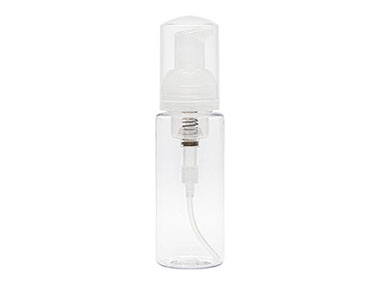 2 oz., 28mm Finish, Clear/Natural, Sets, Bottles/Pumps, PET, Foamer Style Cylinder Round