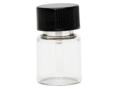 10 mL, 18/410 Finish, Flint/Black, Sets, Bottless/Caps, Glass, Vial Style Round